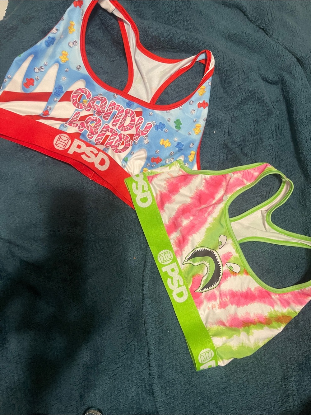 PSD Candy Land  & Green/Pink Sports Bra